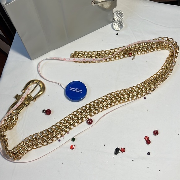 Accessories - RETRO Gold Look Link Chain Belt Woman 36”x1.5” Adjustable